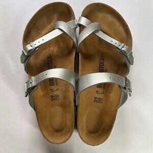 Birkenstock Mayari Silver Sandals Size 39